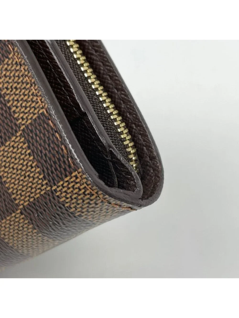 Louis Vuitton Compact Zip Damier Brown Wallet